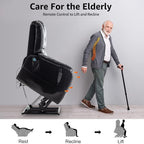 35.5W Dual Electric Power Lift Recliner,MassageHeat,180 degrees