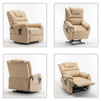 35.5W Dual Electric Power Lift Recliner,MassageHeat,180 degrees