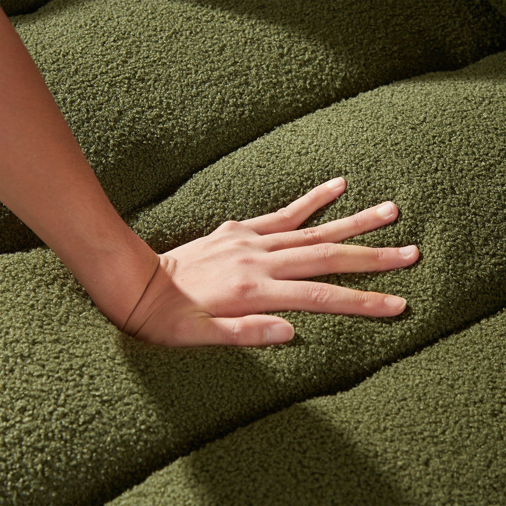 36.8'' Teddy Fabric Sofa, Modern Lounge Chair for Apartment, Office, Living Room and Bedroom green