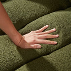 36.8'' Teddy Fabric Sofa, Modern Lounge Chair for Apartment, Office, Living Room and Bedroom green