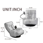 360 Degree Rotatable Sofa Chair Adjustable Lounge Chair Foldable Game Chair Recliner with Phone Holder
