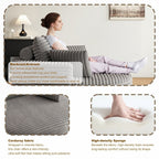 360 Degree Swivel Chair Corduroy Chenille Foam Single Sofa