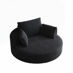 360 Degree Swivel Chair Corduroy Chenille Foam Single Sofa
