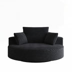 360 Degree Swivel Chair Corduroy Chenille Foam Single Sofa