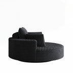 360 Degree Swivel Chair Corduroy Chenille Foam Single Sofa