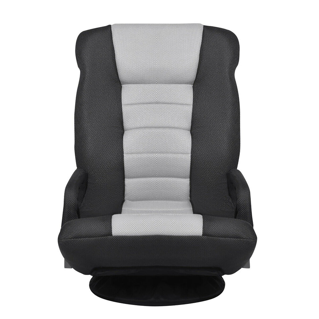 360-Degree Swivel Gaming Floor Chair with Foldable Adjustable Backrest