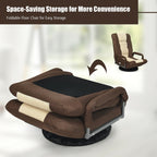 360-Degree Swivel Gaming Floor Chair with Foldable Adjustable Backrest