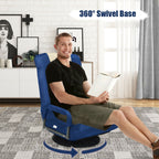 360-Degree Swivel Gaming Floor Chair with Foldable Adjustable Backrest
