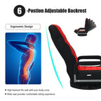 360-Degree Swivel Gaming Floor Chair with Foldable Adjustable Backrest