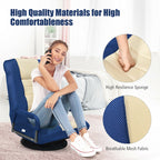 360-Degree Swivel Gaming Floor Chair with Foldable Adjustable Backrest