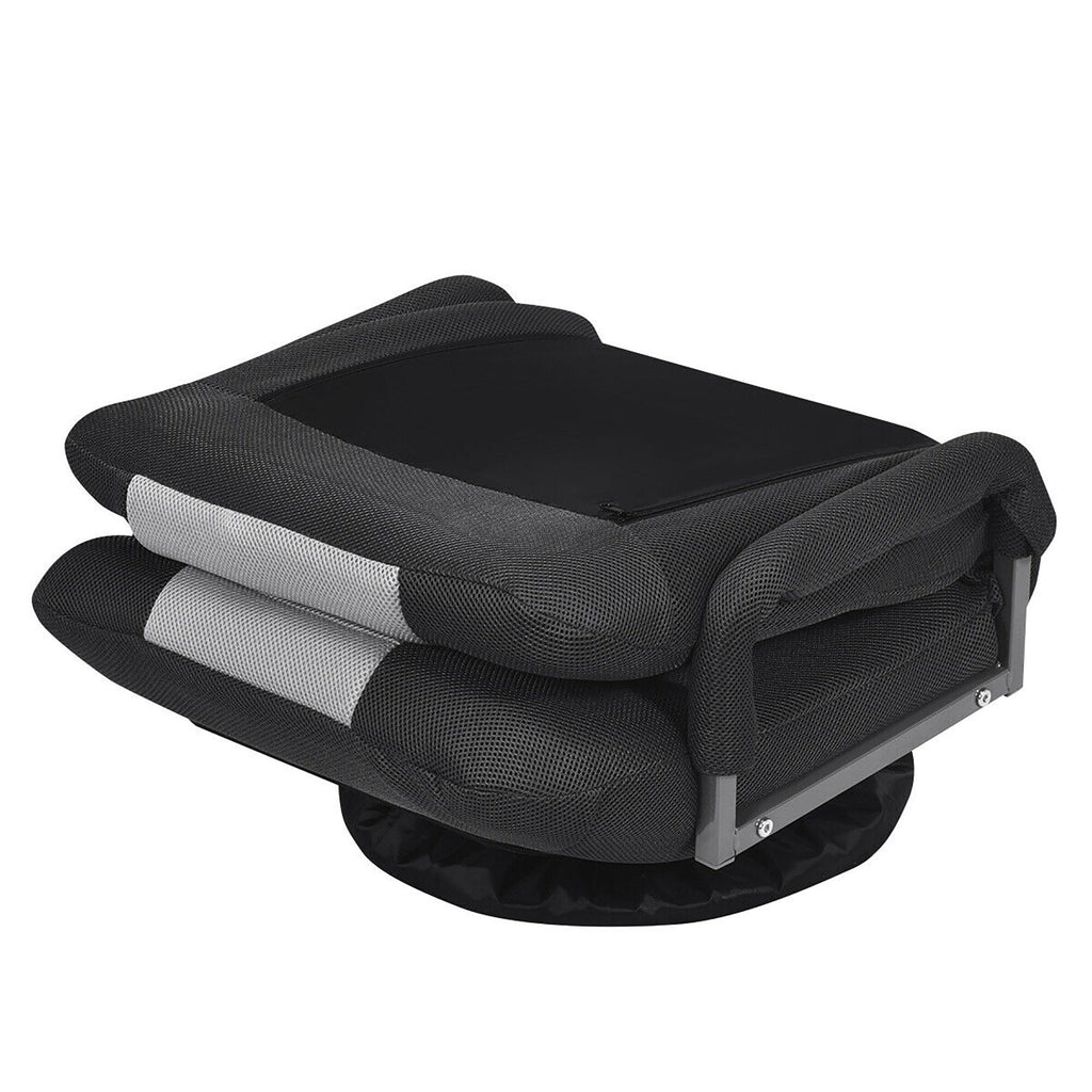 360-Degree Swivel Gaming Floor Chair with Foldable Adjustable Backrest