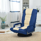 360-Degree Swivel Gaming Floor Chair with Foldable Adjustable Backrest