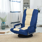 360-Degree Swivel Gaming Floor Chair with Foldable Adjustable Backrest