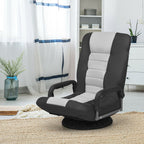 360-Degree Swivel Gaming Floor Chair with Foldable Adjustable Backrest