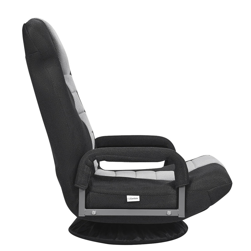 360-Degree Swivel Gaming Floor Chair with Foldable Adjustable Backrest