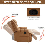 360 Swivel Manual Recliner Chair Adjustable Rocking Lounge Chair Oversized Single Sofa for Living Room