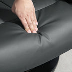 360 Swivel PU Leather Manual Massage Recliner Chair with Footrest, Adjustable Backrest and 10 Point Vibration