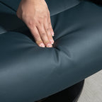 360 Swivel PU Leather Manual Massage Recliner Chair with Footrest, Adjustable Backrest and 10 Point Vibration