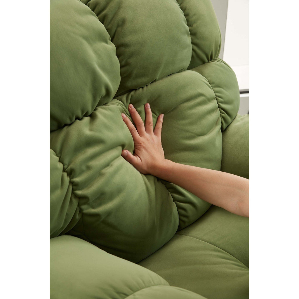 360 Swivel Recliner Upholstery Fabric Glider Rocker Recliner Single Lazy Sofa with Lumbar Support for Living Room