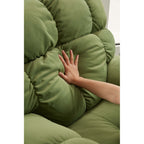 360 Swivel Recliner Upholstery Fabric Glider Rocker Recliner Single Lazy Sofa with Lumbar Support for Living Room