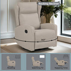 360 Swivel Rocking Recliner Chair with Adjustable Backrest - Modern Design for Living Room, Office and Entertainment Spaces