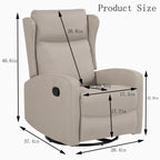360 Swivel Rocking Recliner Chair with Adjustable Backrest - Modern Design for Living Room, Office and Entertainment Spaces