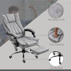 360 swivel Massage Office Chair High Back Recliner Chair with Lumbar Heating, Adjustable Recline and Extendable Footrest