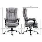 360 swivel Massage Office Chair High Back Recliner Chair with Lumbar Heating, Adjustable Recline and Extendable Footrest