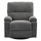 360° Linen Swivel Rocker Recliner with Side Pockets