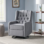 360° Rotation Lounge Chair with Classic Style for Living Room or Bedroom, Lever-Control Recliner for Reading & Relaxation