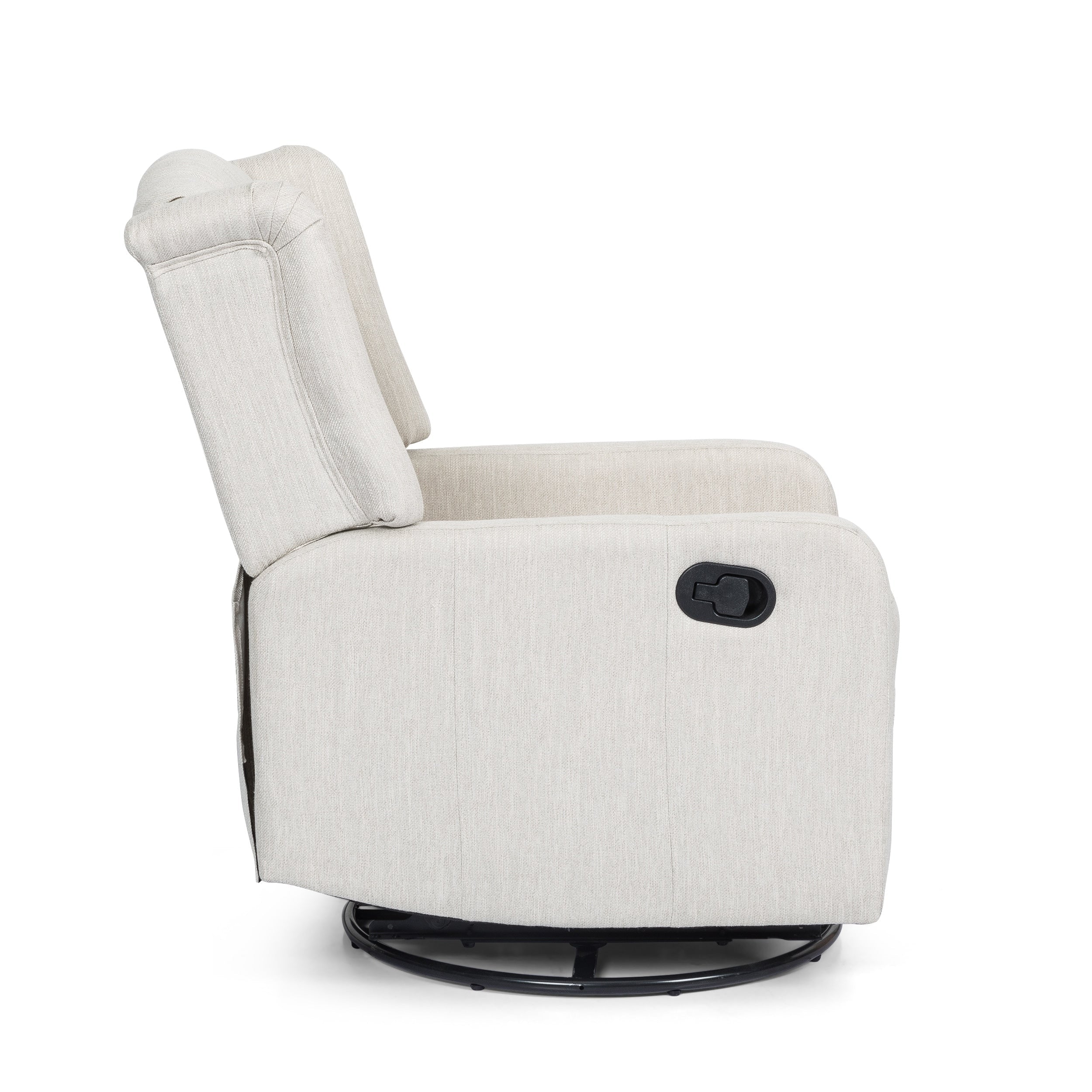 360° Rotation Lounge Chair with Classic Style for Living Room or Bedroom, Lever-Control Recliner for Reading & Relaxation