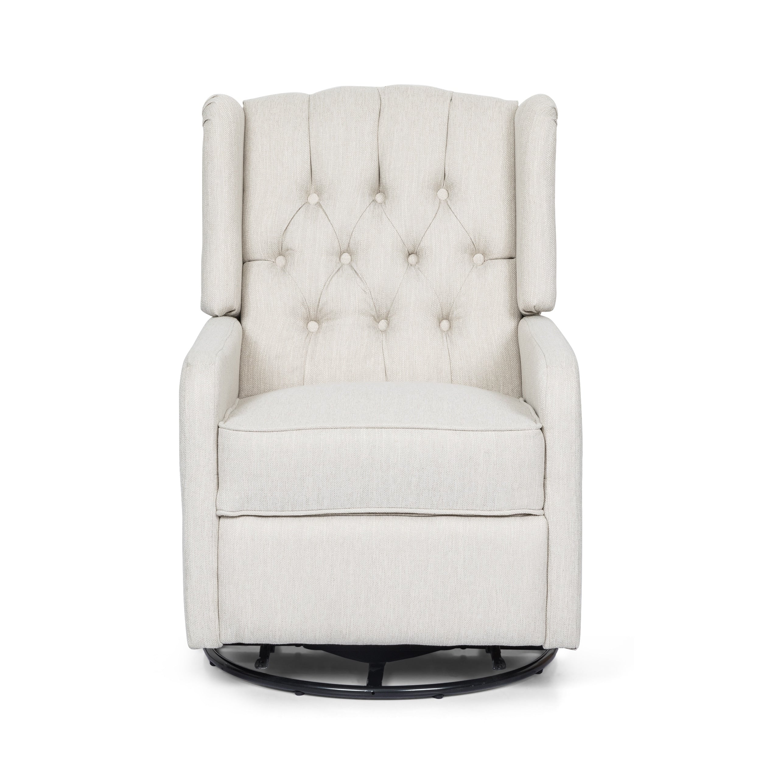 360° Rotation Lounge Chair with Classic Style for Living Room or Bedroom, Lever-Control Recliner for Reading & Relaxation