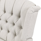 360° Rotation Lounge Chair with Classic Style for Living Room or Bedroom, Lever-Control Recliner for Reading & Relaxation