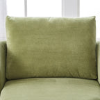 360Â° Swivel Chair, Chenille Barrel Armchair, Curved Design Lounge Chair Upholstered Swivel Sofa Chair for Living Room