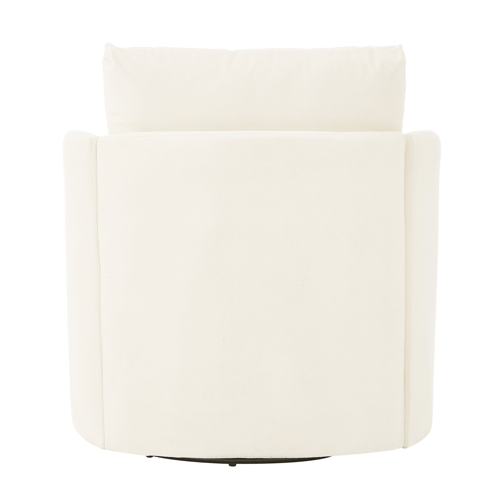 360Â° Swivel Chair, Chenille Barrel Armchair, Curved Design Lounge Chair Upholstered Swivel Sofa Chair for Living Room