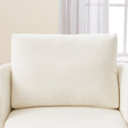 360Â° Swivel Chair, Chenille Barrel Armchair, Curved Design Lounge Chair Upholstered Swivel Sofa Chair for Living Room