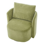 360Â° Swivel Chair, Chenille Barrel Armchair, Curved Design Lounge Chair Upholstered Swivel Sofa Chair for Living Room