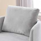 360Â° Swivel Chair, Chenille Barrel Armchair, Curved Design Lounge Chair Upholstered Swivel Sofa Chair for Living Room