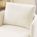 360Â° Swivel Chair, Chenille Barrel Armchair, Curved Design Lounge Chair Upholstered Swivel Sofa Chair for Living Room