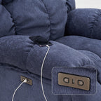 360° Swivel Electric Rocker Recliner, Plush High Backrest, Spacious Seat, Multiple Recline Positions for Ultimate Comfort