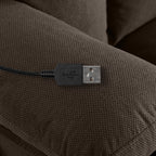360° Swivel Heated Massage Recliner with USB Charging, Cup Holders, Side Storage, and Plush Fleece Upholstery