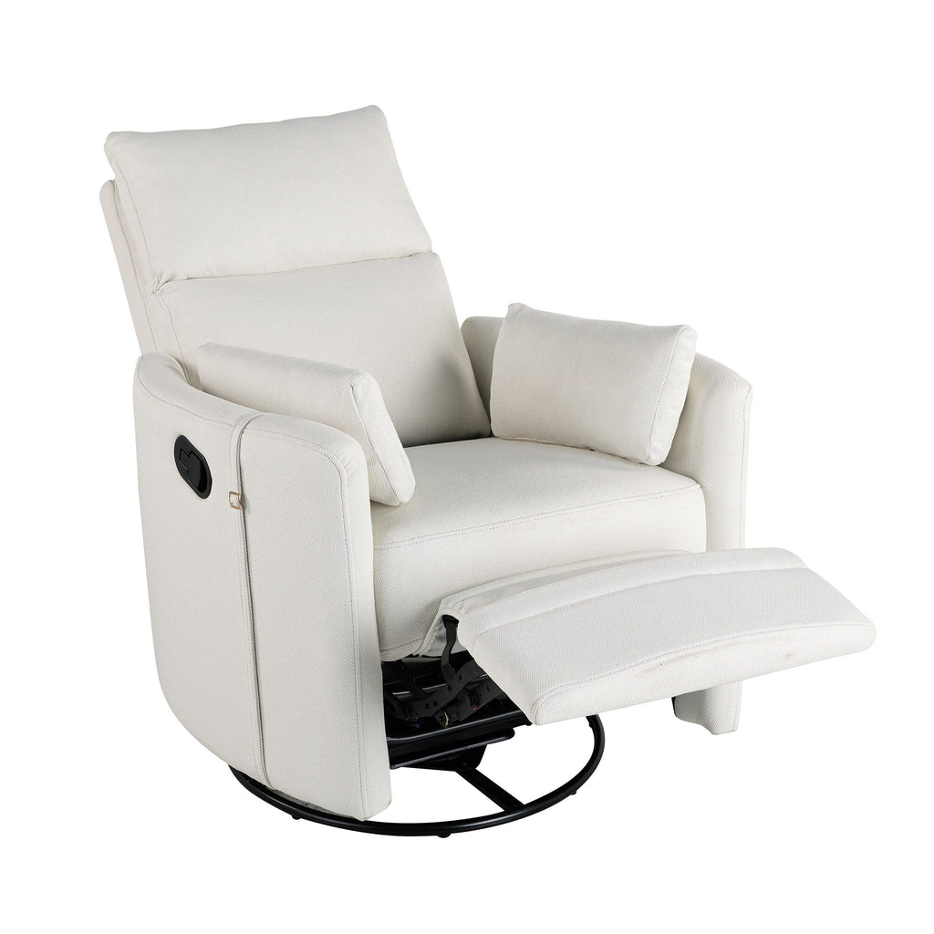 360° Swivel Manual Recliner with Rocking & Adjustable Back