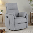 360° Swivel Manual Recliner with Rocking, Adjustable Backrest, Ergonomic Armrests