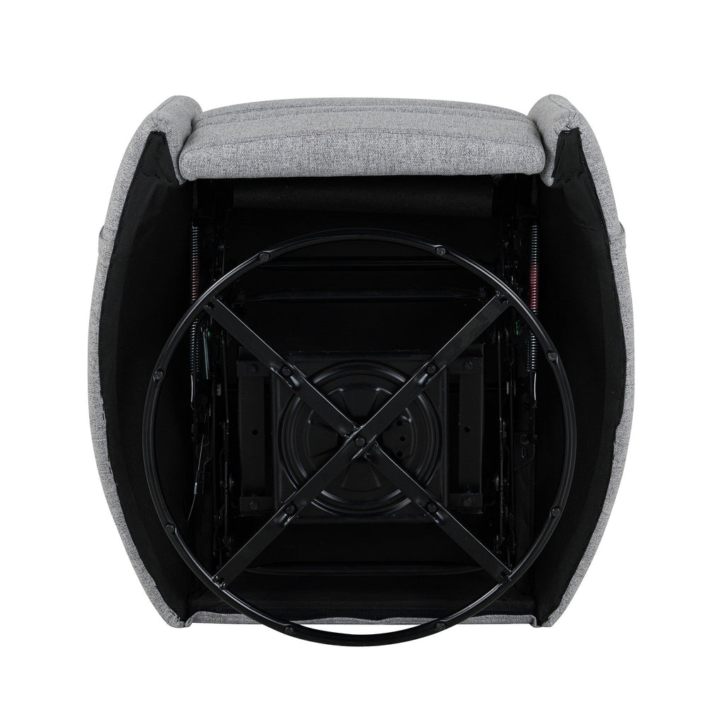 360° Swivel Manual Recliner with Rocking, Adjustable Backrest, Ergonomic Armrests