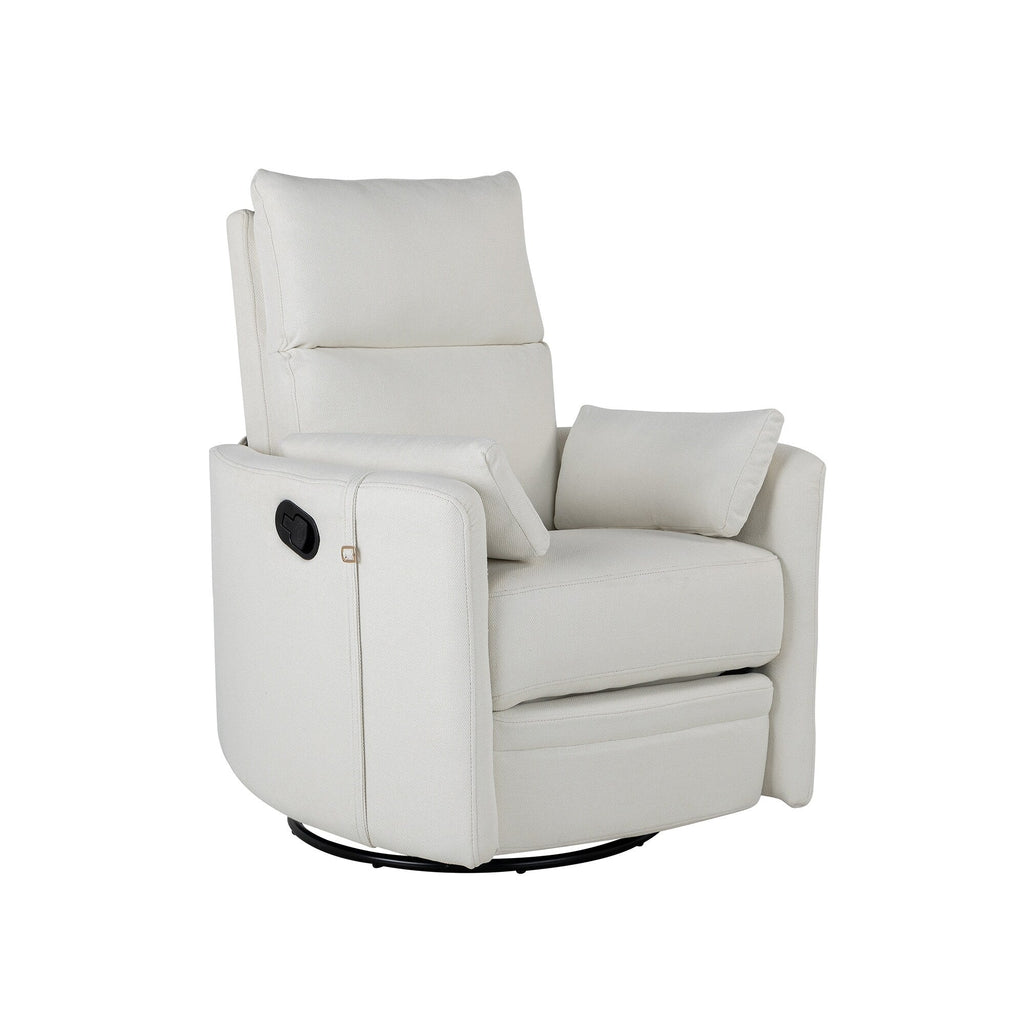 360° Swivel Manual Recliner with Rocking, Adjustable Backrest, Ergonomic Armrests