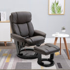 360Â° Swivel Massage Recliner Chair PU Leather Armchair Living Room Lounge Chair with Footrest and Remote