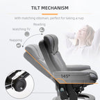 360Â° Swivel Massage Recliner Chair PU Leather Armchair Living Room Lounge Chair with Footrest and Remote