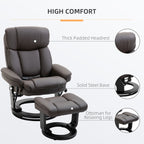 360Â° Swivel Massage Recliner Chair PU Leather Armchair Living Room Lounge Chair with Footrest and Remote