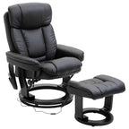 360Â° Swivel Massage Recliner Chair PU Leather Armchair Living Room Lounge Chair with Footrest and Remote