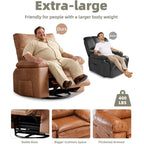 360° Swivel Oversized Recliner Chairs with Heat and Massage - Lazy Recliner Chair